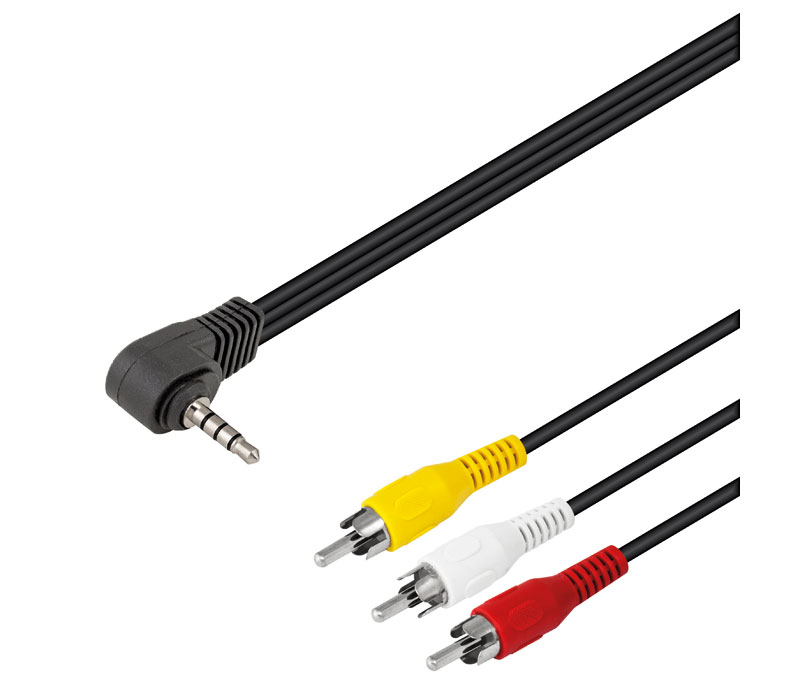 WIR290  CONEXION JACK MACHO 4 PINES - 3RCA MACHO 1,5Mts.