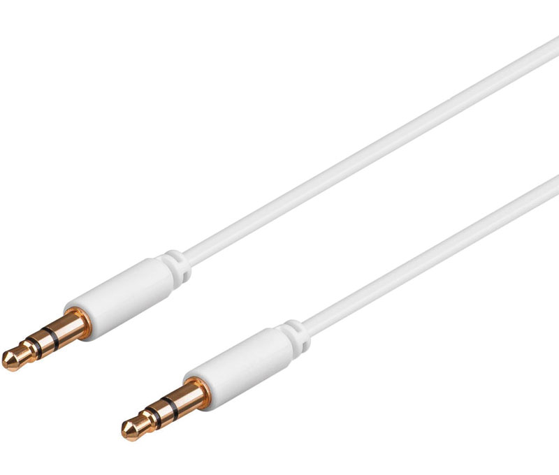 WIR985  CABLE JACK 3,5mm 1,5mts BLANCO
