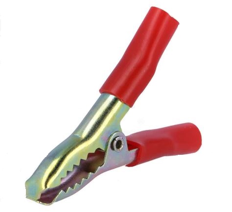 ZAC65R  PINZA COCODRILO 15A ROJA